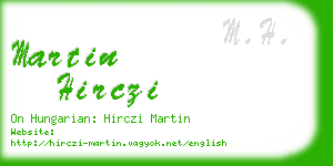 martin hirczi business card